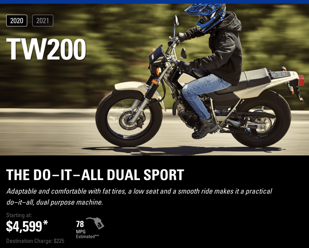 2021 yamaha tw200